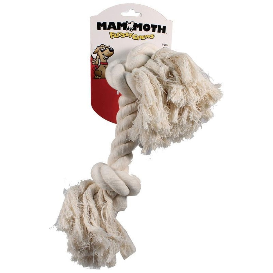 MAMMOTH FLOSSY CHEWS COTTON ROPE BONE (16 IN, WHITE) West Warwick, RI