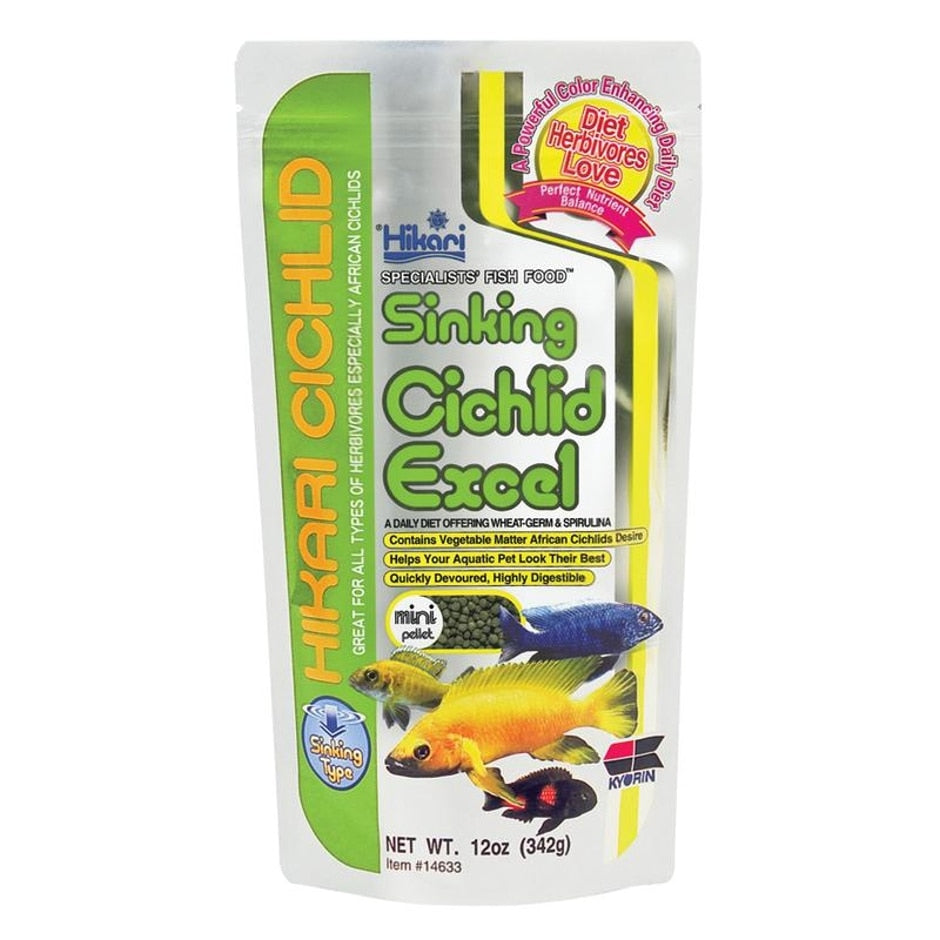 HIKARI CICHLID EXCEL SINKING PELLETS (12 OZ/MINI) West Warwick, RI