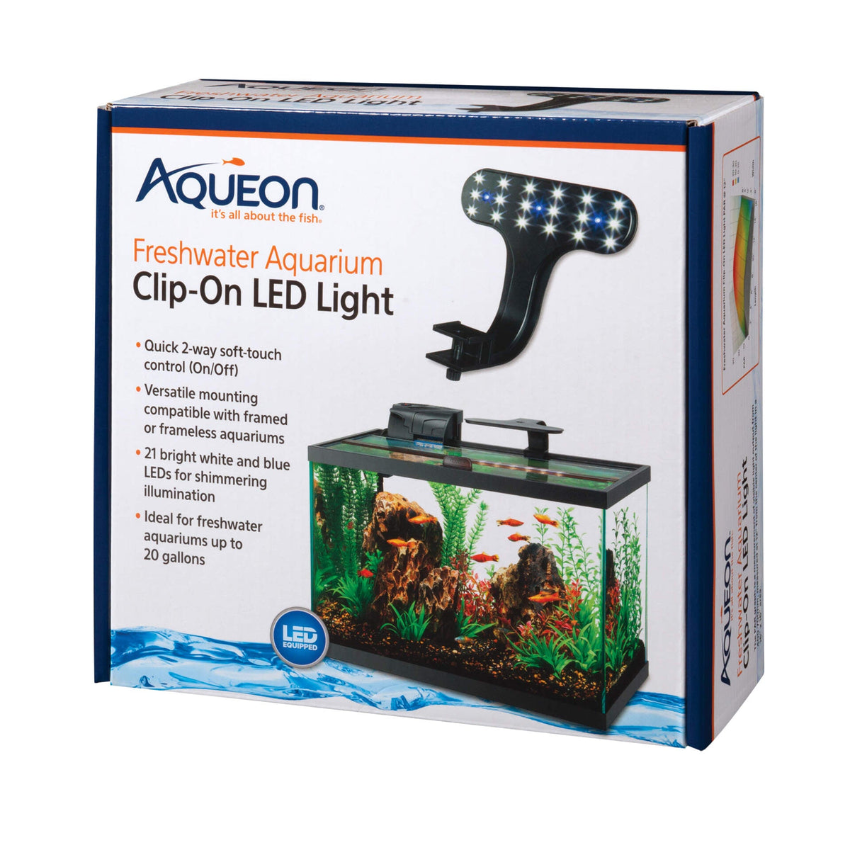 Aqueon Freshwater Aquarium ClipOn LED Lights (2Way) (2Way) West
