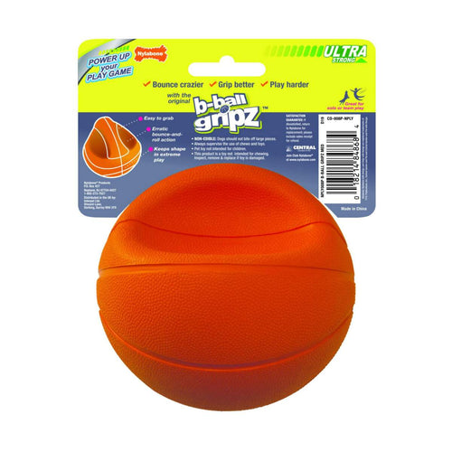 Nylabone Power Play Dog Basketball B-Ball Gripz (4.5)