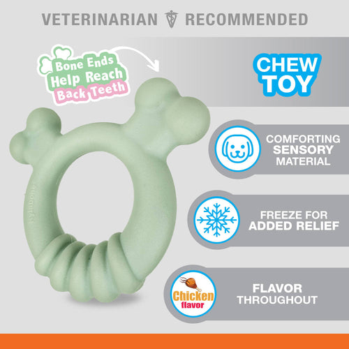 Nylabone Sensory Material Puppy Teething Ring (Small/Regular - Up to 25 lbs)