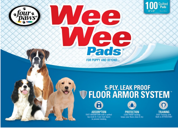 Four Paws Wee-Wee Pad Puppy Housebreaking Pads