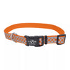 Coastal Pet Products Lazer Brite Reflective Open-Design Adjustable Collar (3/8 x 8 - 12, Orange Abstract Rings)