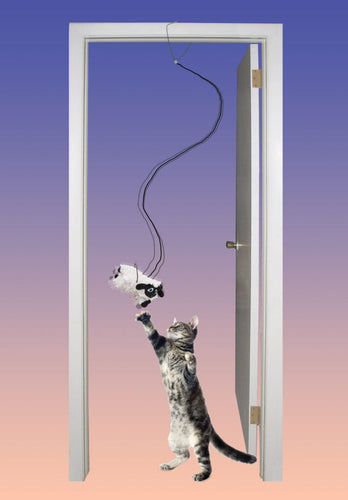 Ethical Pet SPOT Baa Baa Black Sheep A-Door-Able Cat Toy (White)