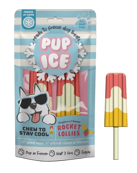 Ethical Pet Spot Rocket Lollies Yogurt, Strawberry & Banana Flavor Dog Treats