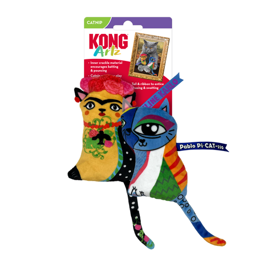 KONG Artz Kahlo / Dali Catnip Cat Toy 2 Pack (One Size)