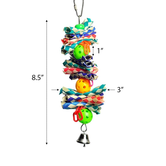 A & E Cage Happy Beaks Hanging Finger Traps & Balls Bird Toy (12