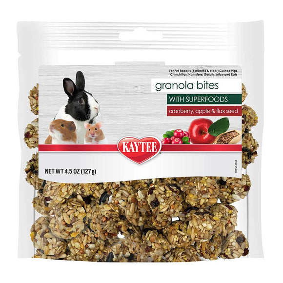 Kaytee Granola Bites with Superfoods Cranberry Apple and Flax