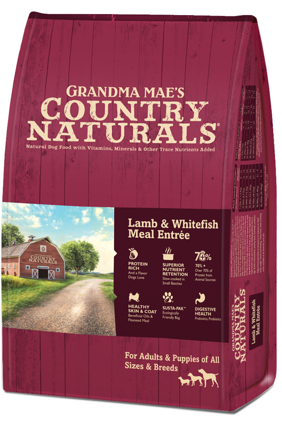 Grandma Mae's Country Naturals Lamb & Whitefish Meal Entrée Dog Food (4 lb)