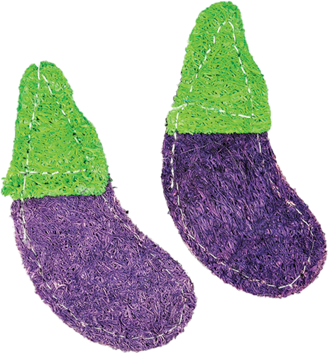 A & E Cage Loofah Eggplants Small Animal Toy