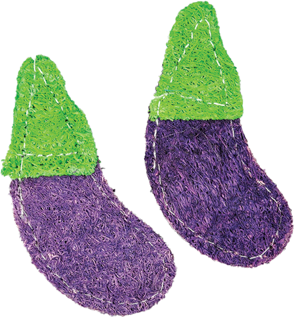 A & E Cage Loofah Eggplants Small Animal Toy