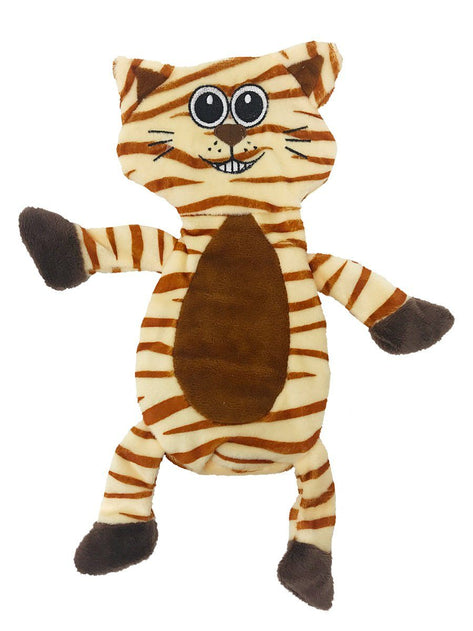 Dogline Tiger Crinkle Flat Dog Toy (12