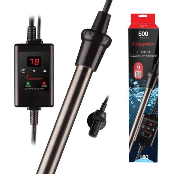 Aquatop 500-Watt Titanium Heater w/ Controller (Up to 150 gallons)