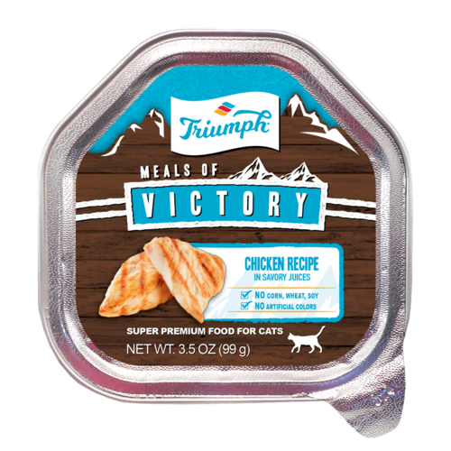 Triumph Meals of Victory with Chicken Recipe Wet Cat Food Cups (3.5-oz)