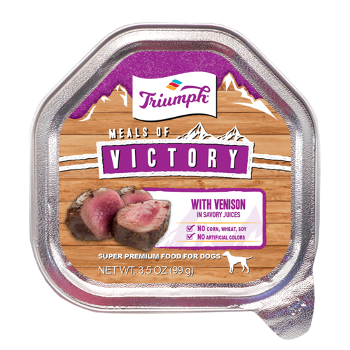 Triumph Meals of Victory with Venison Recipe Wet Dog Food Cups (3.5-oz)