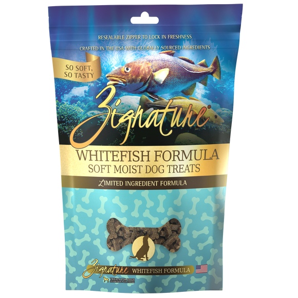 Zignature Whitefish Formula Soft Moist Treats for Dogs