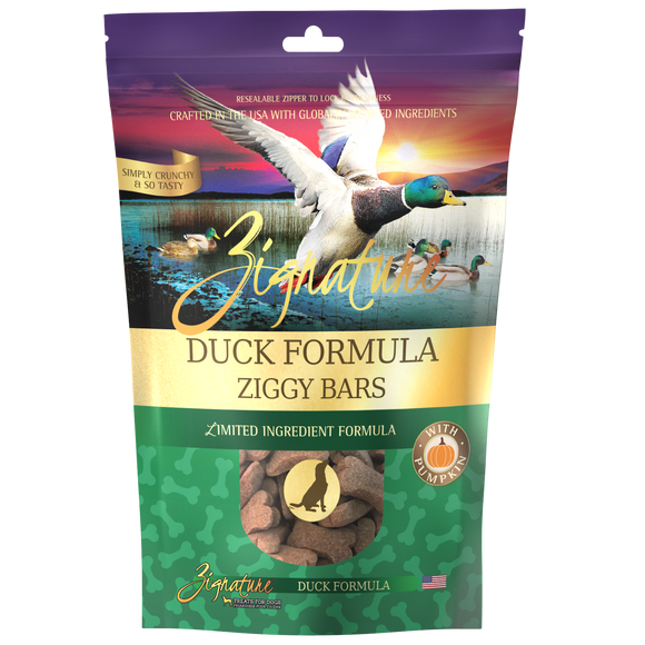 Zignature Ziggy Bars Duck Formula Dog Treats (12-oz)