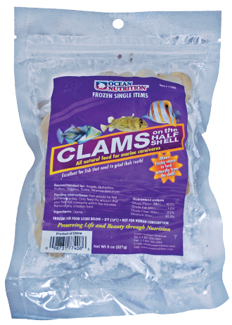 Ocean Nutrition Clams On the Half Shell Frozen Fish Food (4 oz (113 g))