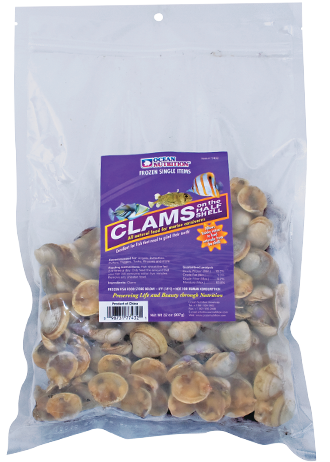 Ocean Nutrition Clams On the Half Shell Frozen Fish Food (4 oz (113 g))