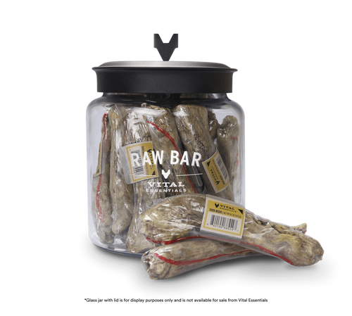 Vital Essentials Raw Bar Freeze Dried Raw Duck Necks Dog Snacks (24 Ct)