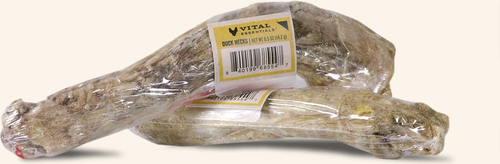 Vital Essentials Raw Bar Freeze Dried Raw Duck Necks Dog Snacks (24 Ct)