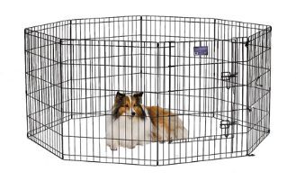 Midwest Black Contour Exercise Pen for Dogs (24