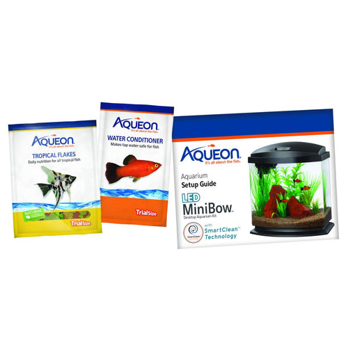 Aqueon Mini Bow LED Smartclean Kit (5 Gallon, Grey)