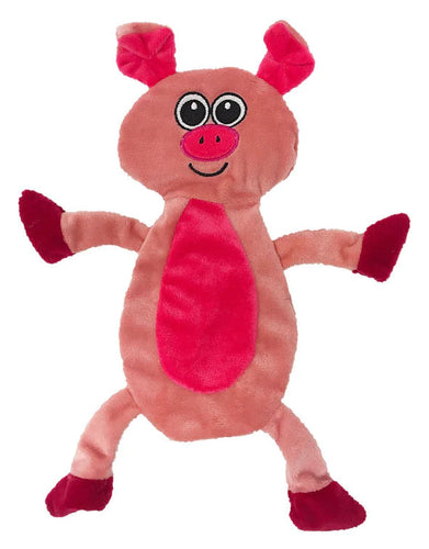 Dogline Pig Crinkle Flat Dog Toy