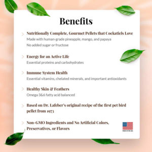 Lafeber Company Cockatiel Tropical Fruit Gourmet Pellets