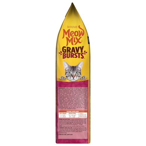 Meow Mix Gravy Bursts Chicken Flavor Mix with Gravy Filled Pieces Dry Cat Food