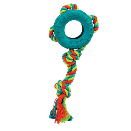 Boss PetEdge Chomper Tredz Rope Rubber Tire Tug