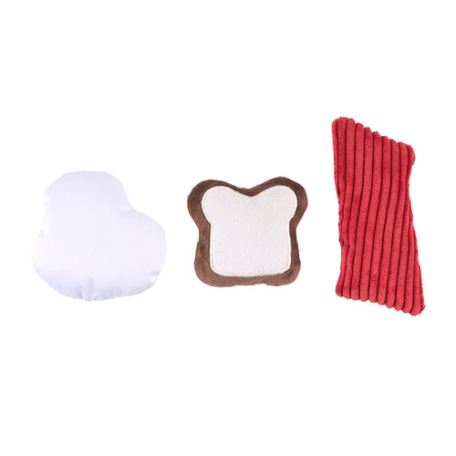 Zippy Paws Miniz Breakfast Foods Dog Toy