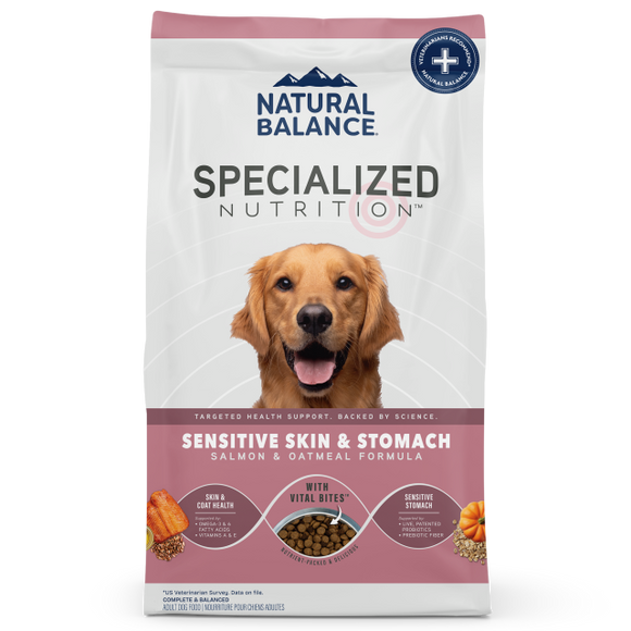 Natural Balance Sensitive Skin & Stomach Salmon & Oatmeal Formula Dry Dog Food