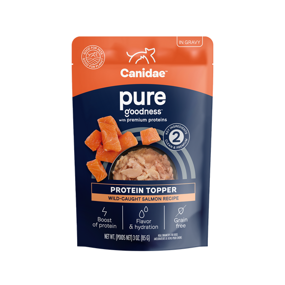 Canidae Pure Protein Topper - Wild-Caught Salmon Recipe in Gravy Dog Food
