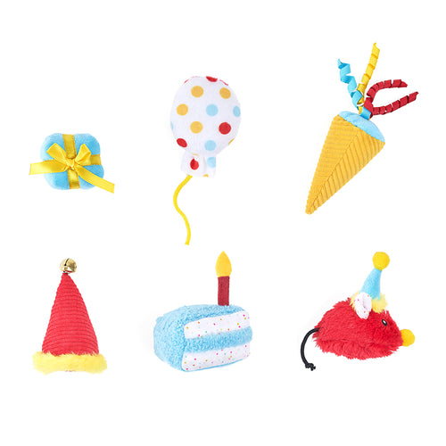 ZippyClaws® 6-Pack – Birthday Party Cat Toy