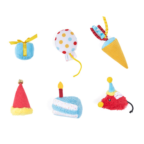 ZippyClaws® 6-Pack – Birthday Party Cat Toy