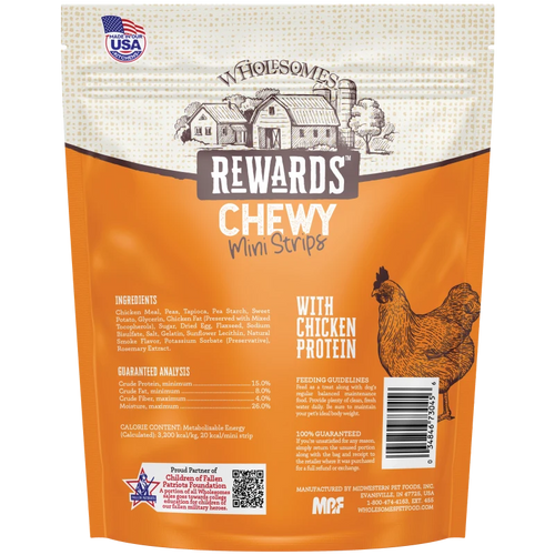 Wholesomes™ Rewards Chewy Chicken Mini Strips 7 oz. Dog Treats