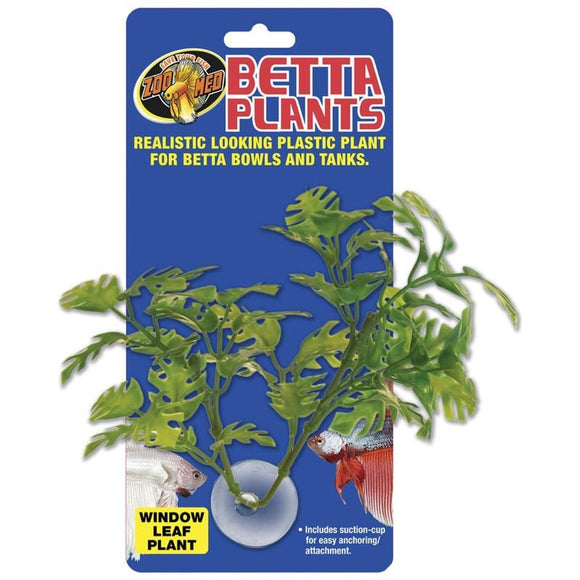 ZOO MED BETTA PLANTS WINDOW LEAF PLASTIC PLANT