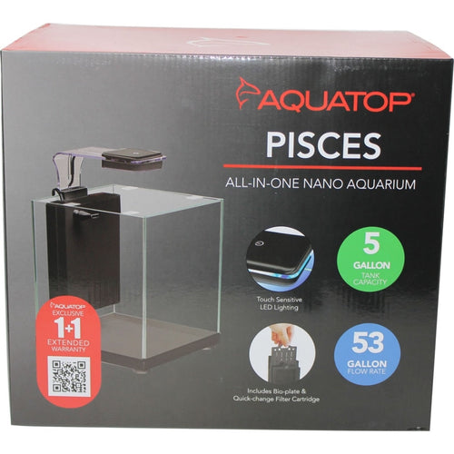 Aquatop Pisces Nano Cube Glass Aquarium (5 GAL)