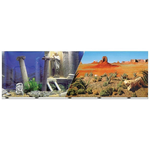 BLUE RIBBON DOUBLE-SIDED UNDERWATER ATLANTIS/DESERT BACKGROUND (19 INCH)