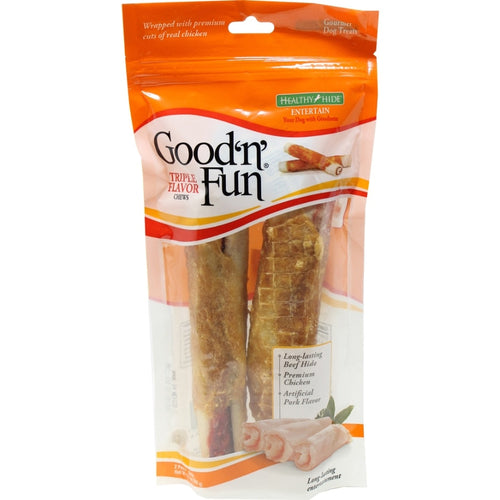 Healthy Hide Good N Fun Triple Flavor Rolls (2 Pack)