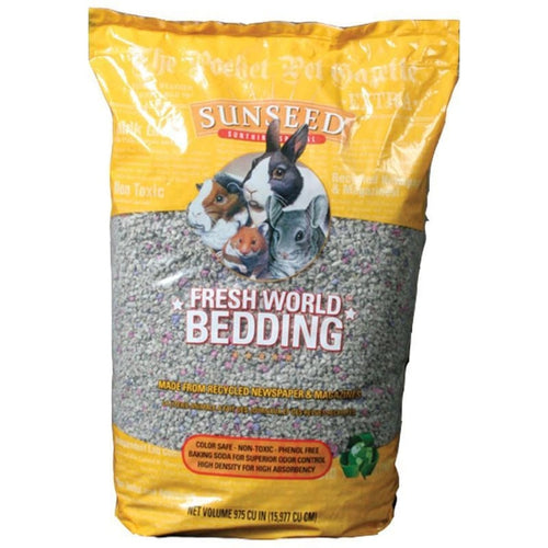 Sunseed Fresh World Bedding Multi-Pet Formula (975 CUBIC INCH, GRAY FLECK)