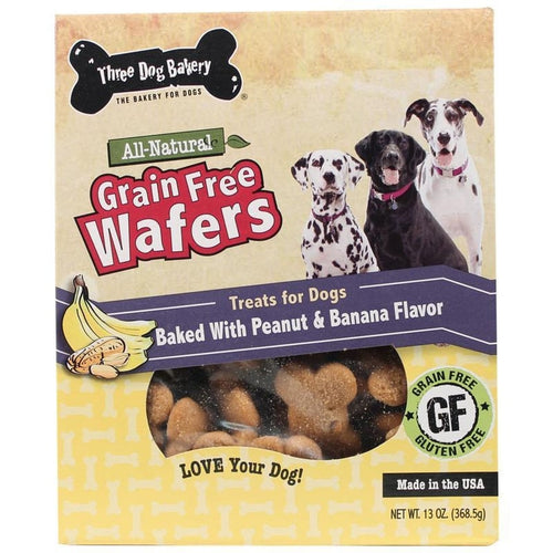 Three Dog Bakery Grain Free Wafers For Dogs (Pumpkin, 13-oz)