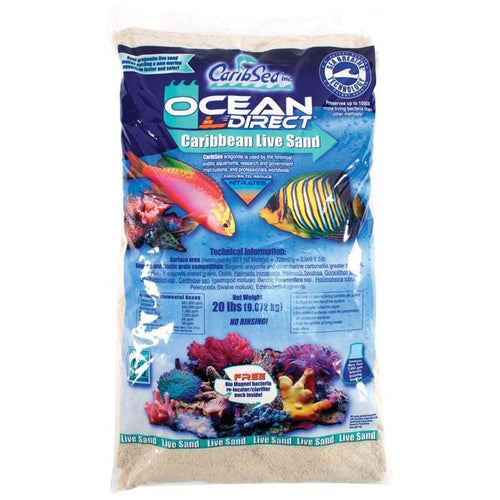 CARIBSEA OCEAN DIRECT ORIGINAL GRADE NATURAL LIVE SAND (20 LB)