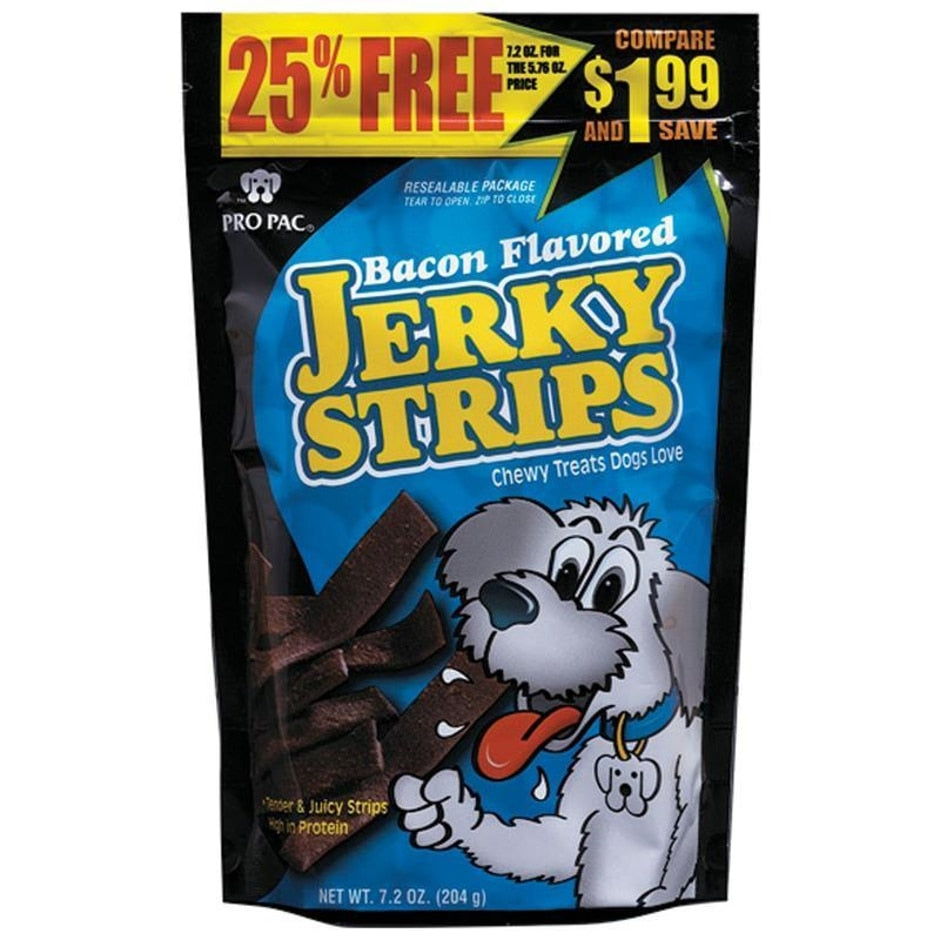 Pro Pac Jerky Strips Dog Treats (Bacon) - West Warwick, RI - Fall River ...