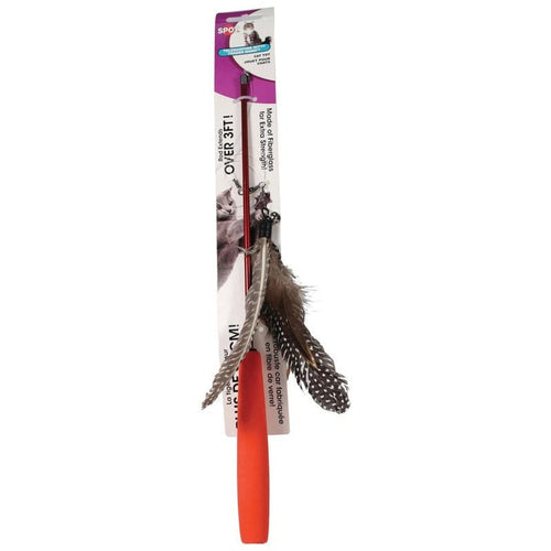 SPOT TELESCOPING KITTY TEASER WAND (36 IN, ASSORTED)