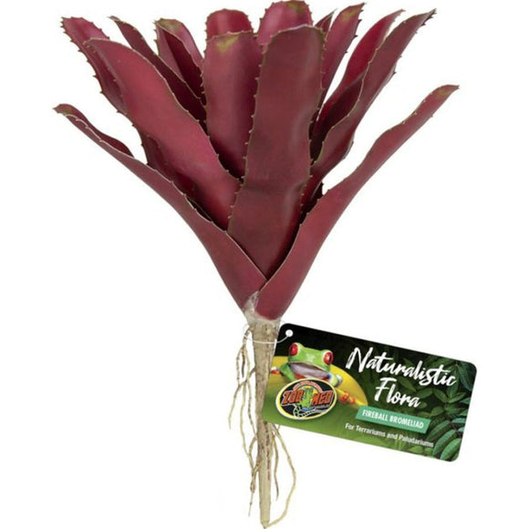 NATURALISTIC FLORA FIREBALL BROMELIAD (RED)