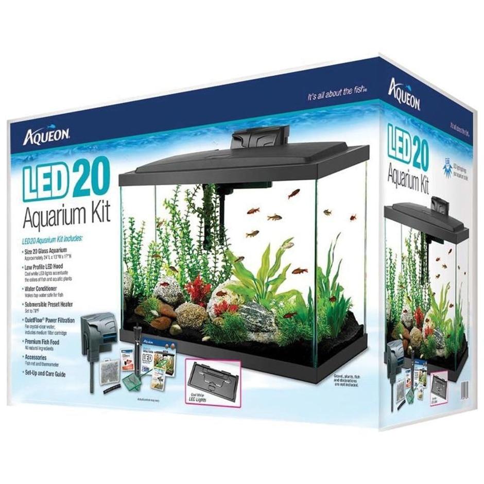 AQUEON LED AQUARIUM KIT RECTANGLE (10 GAL-20X10X12 IN) - West Warwick ...