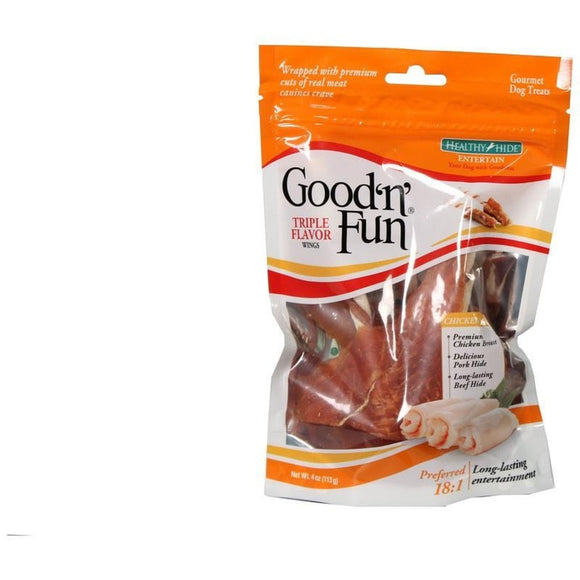 Good 'n' fun Healthy Hide Good N Fun Triple Flavor Wings (4 oz)