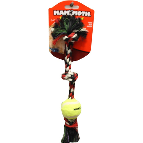 MAMMOTH KNOT TUG W/TENNIS BALL (11 IN, MULTI)